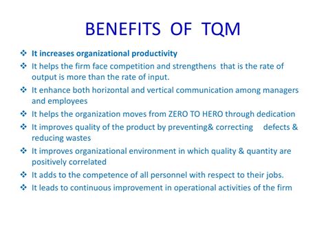 total quality management advantages and disadvantages